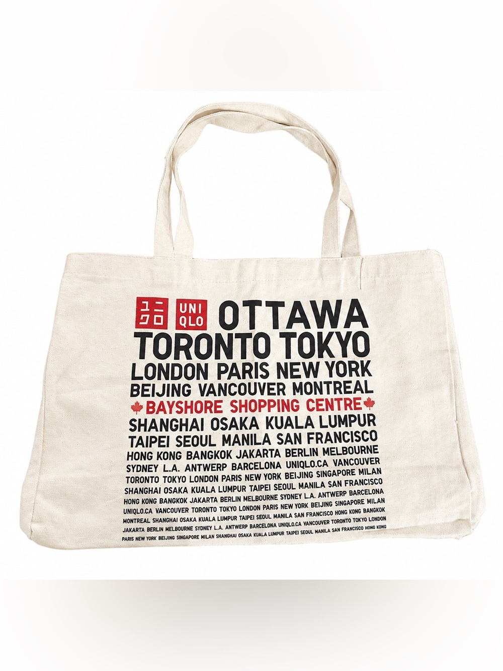 UNIQLO Ottawa Bayshore Exclusive Canvas Tote Bag LifeWear